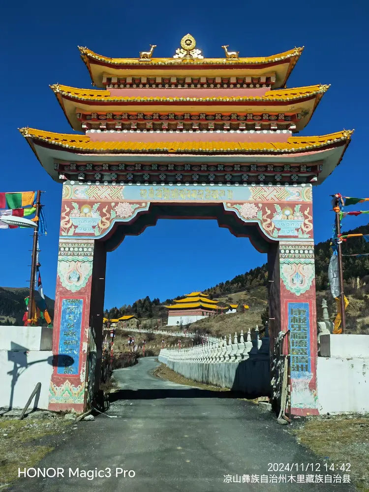 康坞大寺位于高原牧区,周边有茂密的原始森林,古木参天,仿佛把人带入