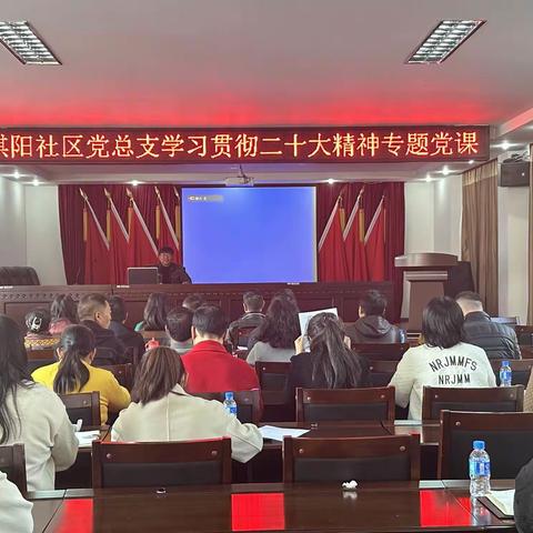 “学习二十大，奋进新征程”——棋阳社区党总支学习贯彻二十大精神专题党课