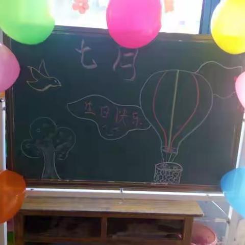 七月生日会，祝七月生日的小朋友们生日快乐！