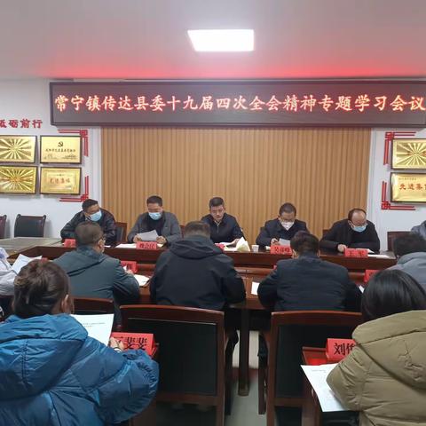 常宁镇传达学习县委十九届四次全会精神