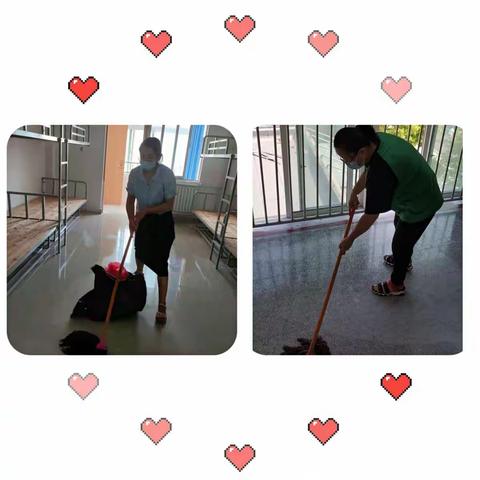 美化校园环境  用心迎接开学----潍坊蓝海学校“五清三提”在行动