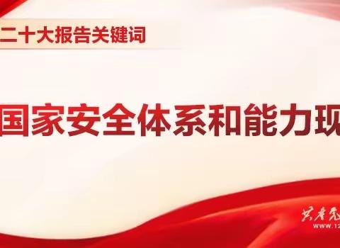 【乌鲁布铁镇基层党建办】二十大报告关键词 | 推进国家安全体系和能力现代化