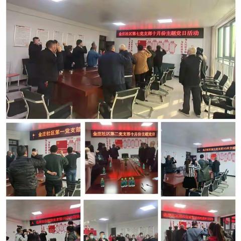 金庄社区组织开展十月主题党日活动