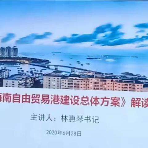 迎“七一”，我校党支部开展以《海南自由贸易港建设总体方案》为主题的学习活动