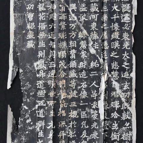 魏碑绝版名品：北魏《魏灵藏造像记》清末整幅旧拓