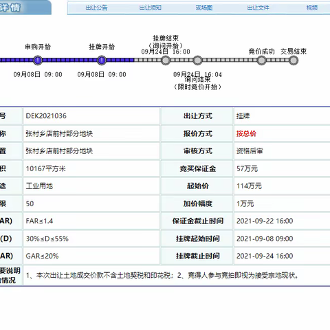 德兴市张村乡店前村工业用地即将挂牌出让