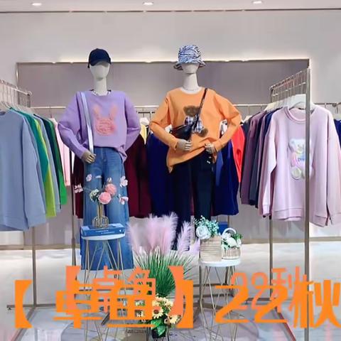 深圳南油重工大版卫衣【卓鱼】 22秋装 品牌折扣女装走份批发