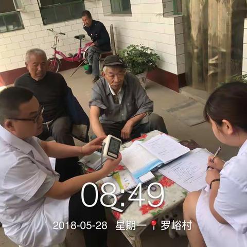 伯延中心卫生院到罗峪村签约，体检，随访，宣教