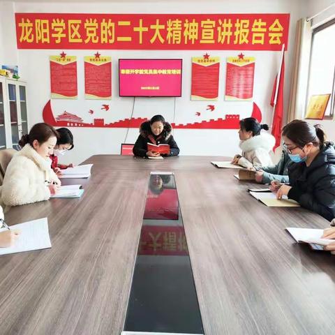 放假不放松，学习无止境——龙阳镇幼教中心党支部开展寒假开学前党员集中教育培训活动