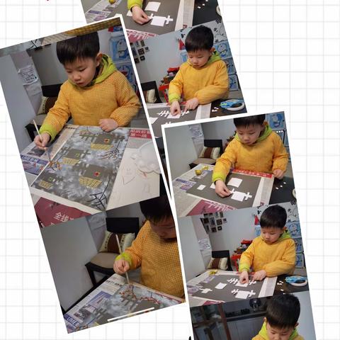 重邮幼儿园大班组亲子剪纸迎新活动《牛气冲天，喜迎新春》亲子剪纸作品展示