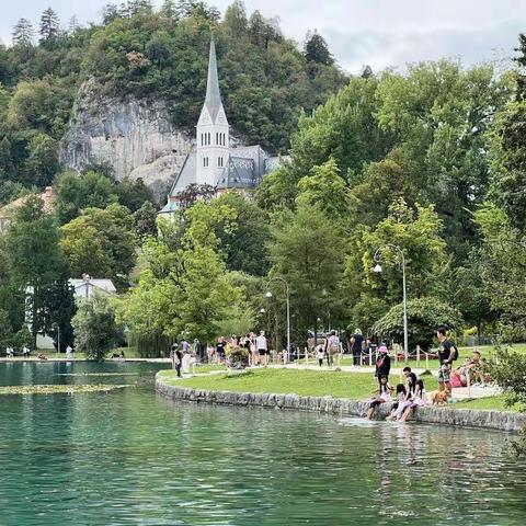 斯洛文尼亚西旅游度假胜地Bled 布莱德 风景区的美景