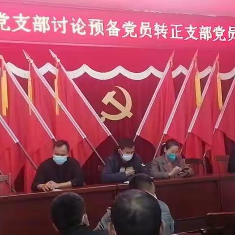 龙马村党支部召开讨论预备党员转正支部党员大会