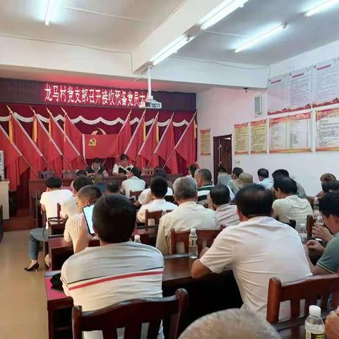 龙马村党支部召开接收预备党员大会