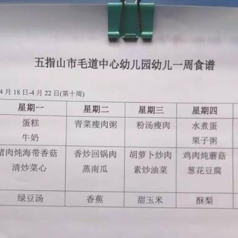 不负美食，“食”刻相伴——2022年毛道中心幼儿园第十周陪餐纪实