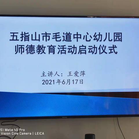 毛道中心幼儿园开展＂师德师风主题教育活动＂专题学习