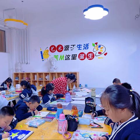 金川金东学校美术课学期末汇报课