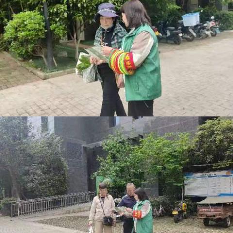 吴家山示范小区开展桶边督导宣传活动