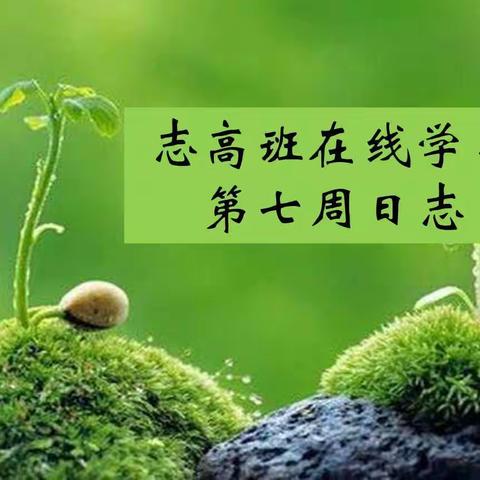 志当存高远 勤奋铸辉煌——志高班第7周班级日志