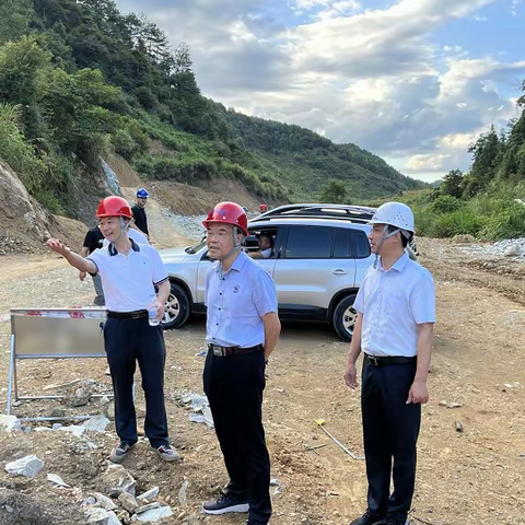 市水利局总工杨礼森一行到大田县下岩水库项目开展督导检查
