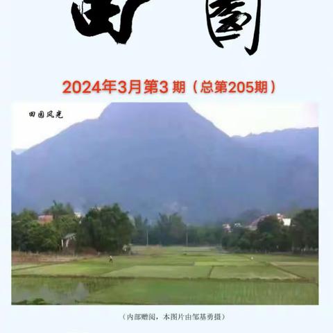 阳春市八甲镇《田园》诗刊总第205期