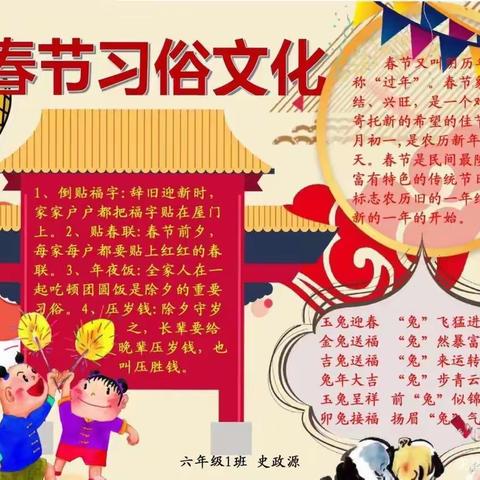 南堡镇南边庄子思健希望小学“福兔闹新春，我们说年俗”春节主题活动