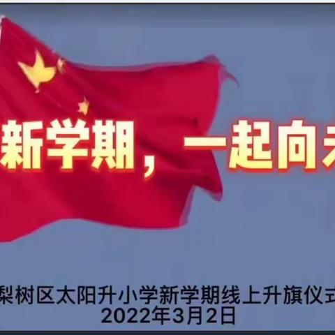 梨树区太阳升小学开展“筑梦新学期，一起向未来”开学第一课线上主题升国旗仪式