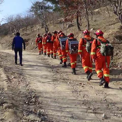 南海森林消防中队组织对爬山进行森林防火巡查