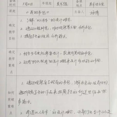 一二稿集体备课改动记录表