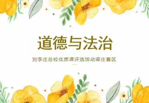 “德法同行，助力成长”-- 刘李庄镇道德与法治优质课评选活动梁庄会场纪实