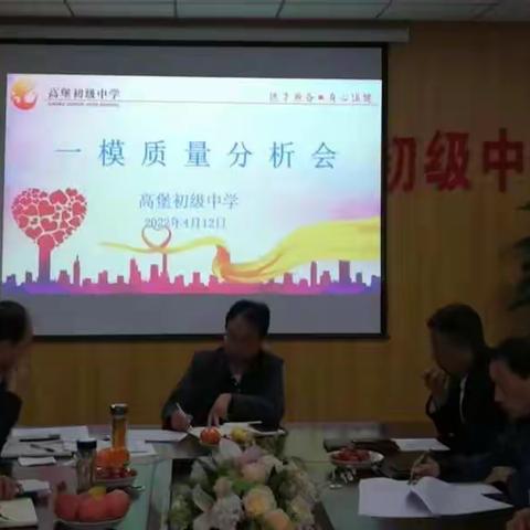 分析反思，再铸辉煌 —高堡初中九年级全县一模考试质量分析会