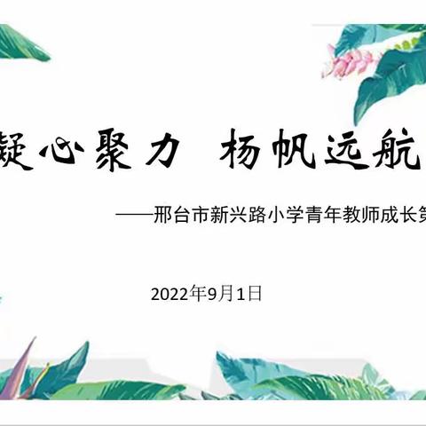 凝心聚力 扬帆远航——青年教师成长活动第二场