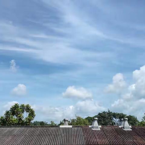 同一片天空，晴朗的天。我想腾云驾雾来找你。Here I am just waiting for you!