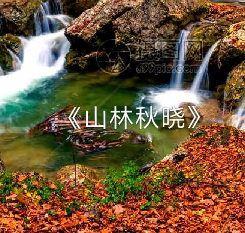 出游赏景，登高远望。--《山林秋晓》