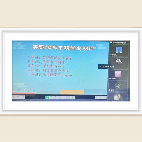 Show出精彩 “英”你而美(西宁市韵家口小学英语单项测评成果展示)