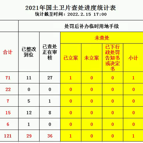 海口市2021年度国土卫片查处进展情况