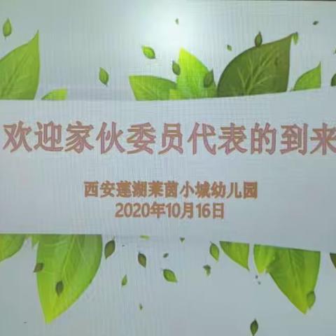 “因爱携手，助力花开”——西安莲湖莱茵小城幼儿园召开新学期家(伙)委员会会议