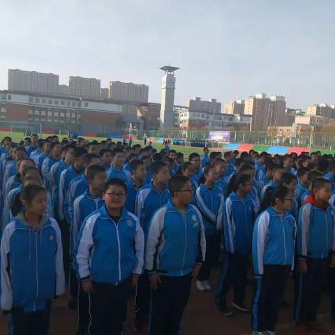 甘州中学八年级地生会考誓师大会