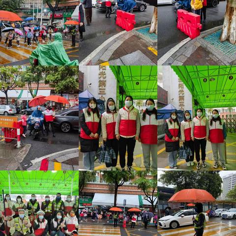 风雨不改 奉献友善 传递爱2022年12月 三小103班志愿者护学岗活动在行动