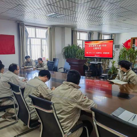 淖毛湖党支部召开1月份主题党日活动