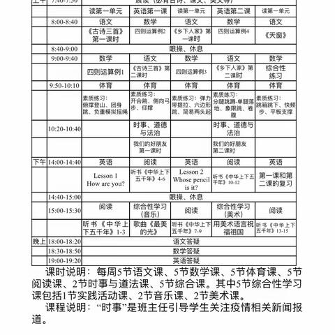 停课不停学，我们在行动！———  小高庄小学四年级二班家校合作，师生共进！