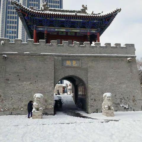 今冬第二场雪如期尔至，请收下这片属于包头美景