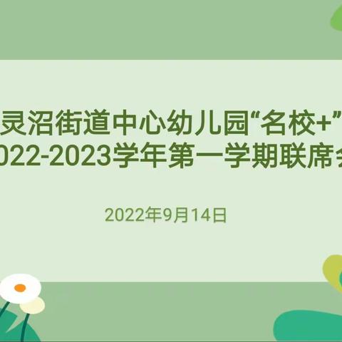 【高新教育】灵沼街道中心幼儿园“名校+”教育联合体新学年联席会议