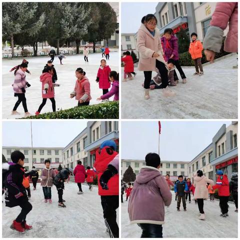 校园  雪景  童真