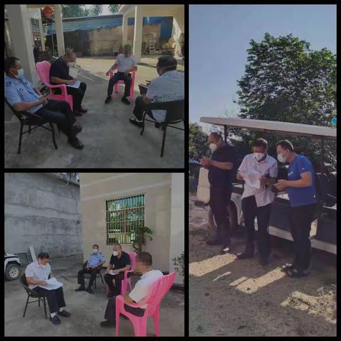 南丁村委会开展安置帮教走访排查工作