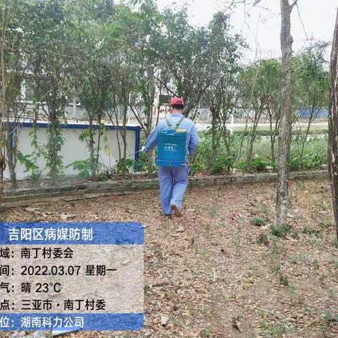 2022年3月7日消杀公司对南丁村委会办公楼进行消杀