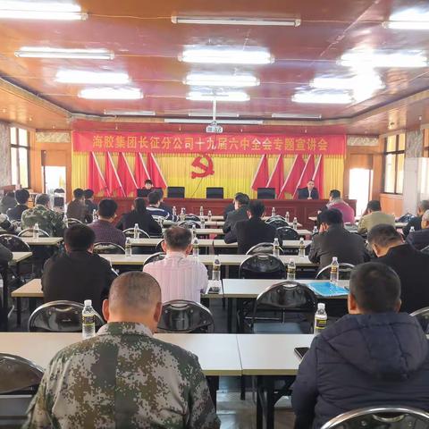 海胶集团长征分公司举办学习中国共产党十九届六中全会精神专题宣讲会