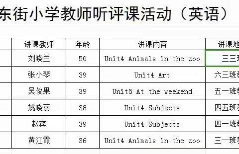 展风采，促成长——东街小学英语教研活动