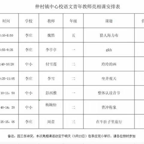 学习中成长——语文组青年教师亮相课