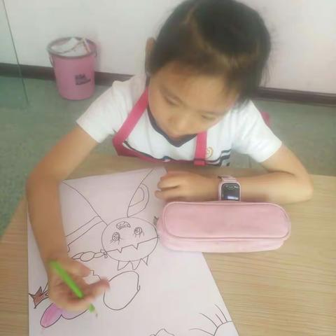 周日上午十点课―彩铅《拿气球的小朋友》