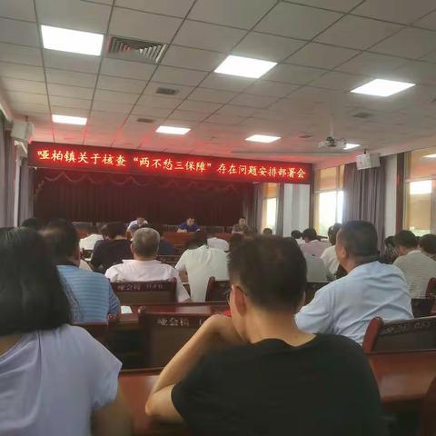 哑柏镇关于核查“两不愁三保障”存在问题安排部署会